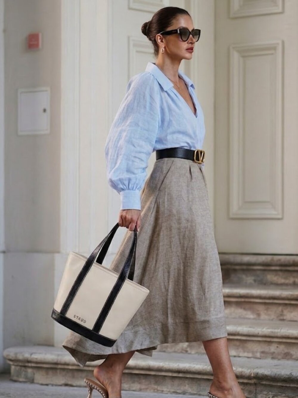 Staud Allora Leather Tote Bag NWT